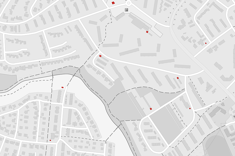 Karte der Umspannwerke in Deutschland, zeigt die Standorte und Verteilung der elektrischen Netzknoten für die Spannungsumwandlung.