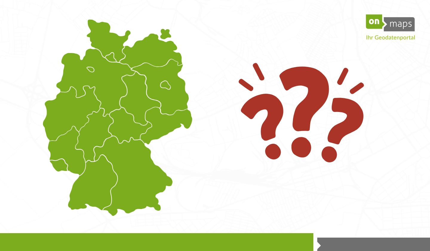 Deutschlandkarte mit Fragezeichen – unklare Grenzen und offene Fragen zu Verwaltungsgrenzen