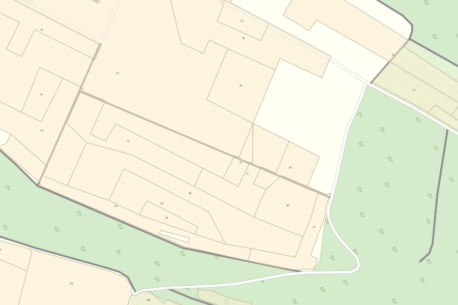 ALKIS Bodenschätzung – Detailansicht der Parzellen mit Bodenwertangaben