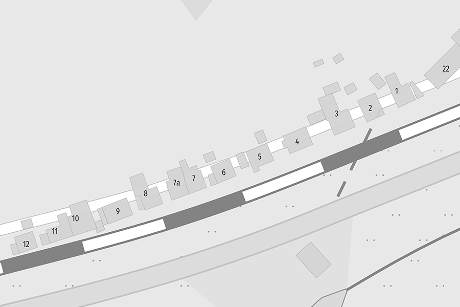 OpenStreetMap-Karte mit detaillierter Darstellung von Hausnummern für eine präzise Adresslokalisierung.